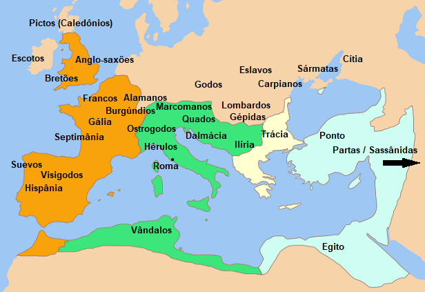Os bárbaros-mapa