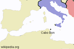 Cabo Bon – mapa
