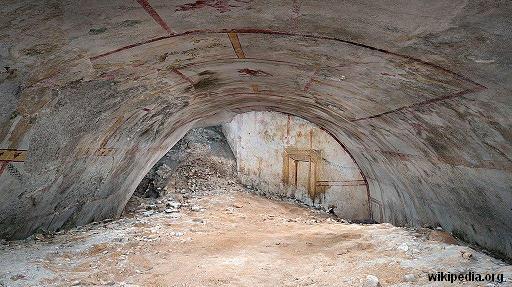 A sala da Esfinge da Domus Aurea