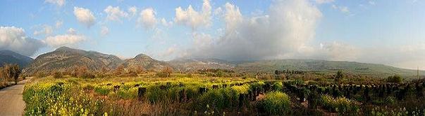 Panorama das colinas de Golã