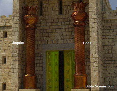 Colunas de bronze do templo de Salomão – detalhes