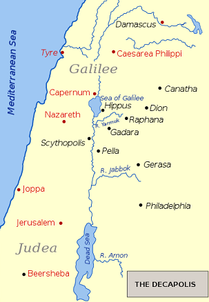 mapa de Decápolis