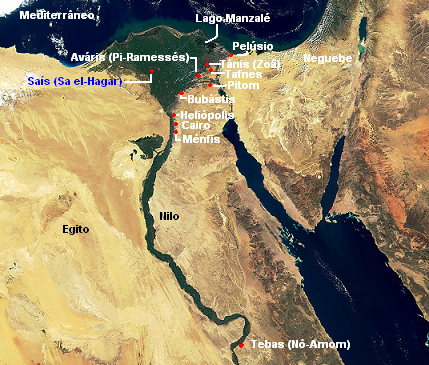 Delta do Nilo e cidades do Antigo Egito