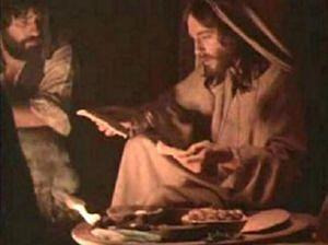 Jesus partiu o pão e o deu aos Seus discípulos
