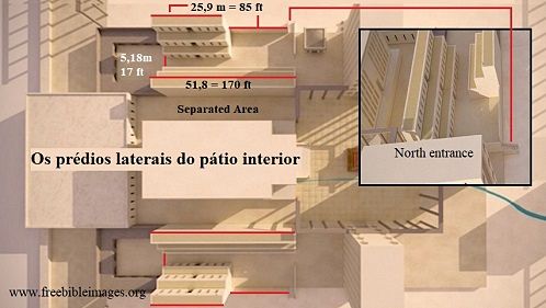 Os prédios laterais do templo Os prédios laterais do templo