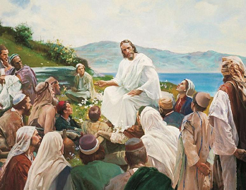 Jesus pregou para a multidão