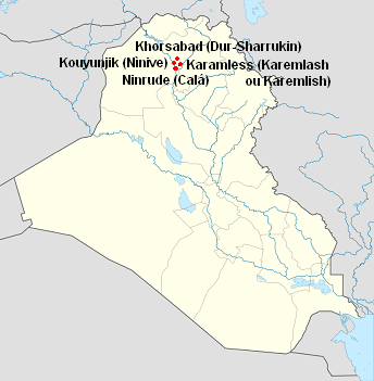 Localização da cidade de Nínive