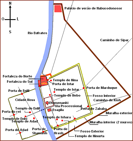 Mapa da cidade de Babilônia