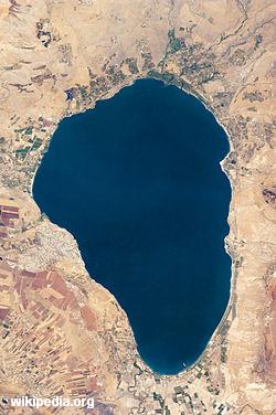 Mar da Galiléia visto por satélite
