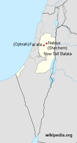 Localização de Ofra, de Manassés