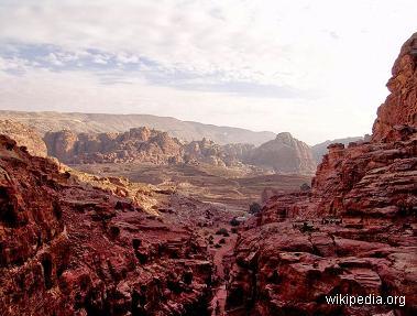 Vista geral de Petra