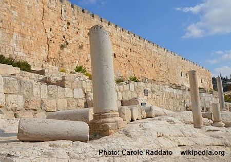 Aelia Capitolina – restos na muralha sul do Templo