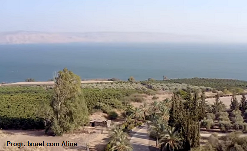 Mar da Galileía visto do monte das Bem-Aventuranças
