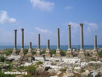 ‘Palaestra’, no sítio arqueológico de al-Mina, em Tiro, Líbano