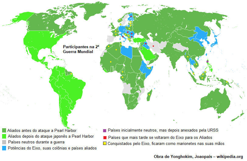 Países participantes na 2ª Guerra Mundial