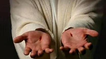 Jesus mostra as mãos a Tomé